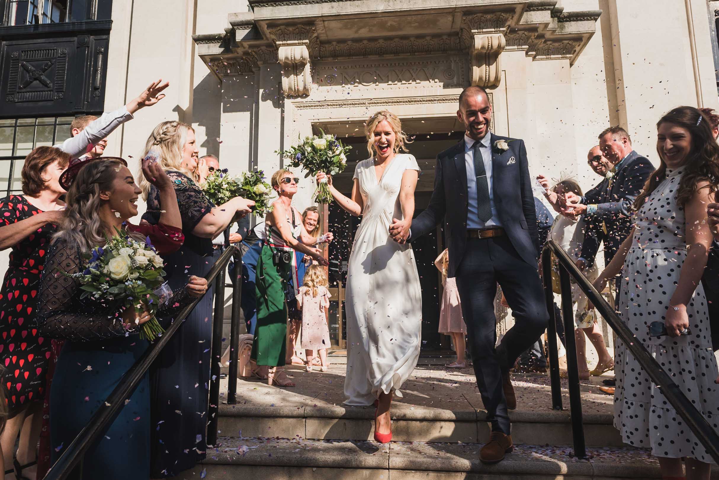 carine bea photography, islington hall wedding, confetti